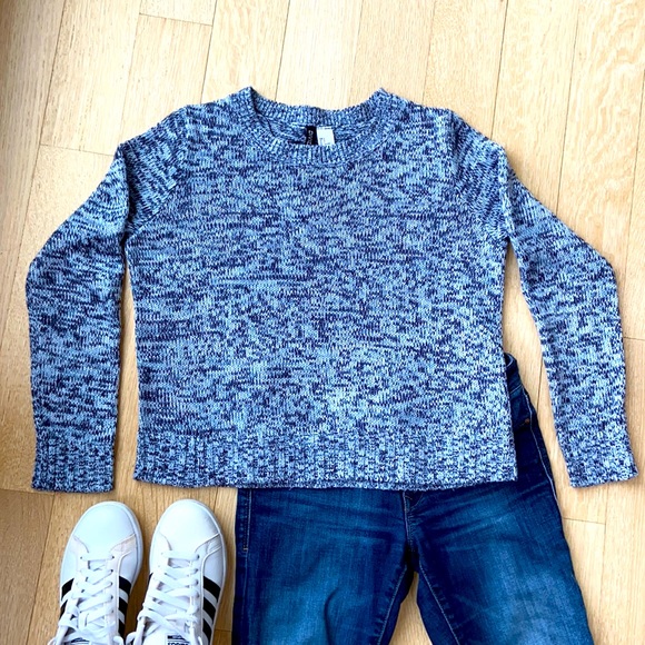 H&M Sweaters - Divided H&M Marled Blue Crew Neck Sweater